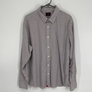 UNTUCKit Men’s Gray and White Gingham Button-Down Shirt Size XL